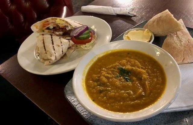 Mrs SD went for a wrap with chicken in sweet chilli and said it was very good. I can certainly vouch for the carrot and coriander soup, which was thick and tasty.