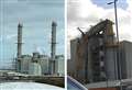 Power station tower knocked down by Storm Eunice 
