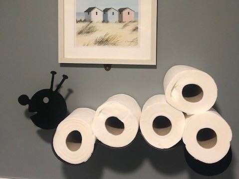 This snail on the wall means you’re not going to run out of toilet rolls