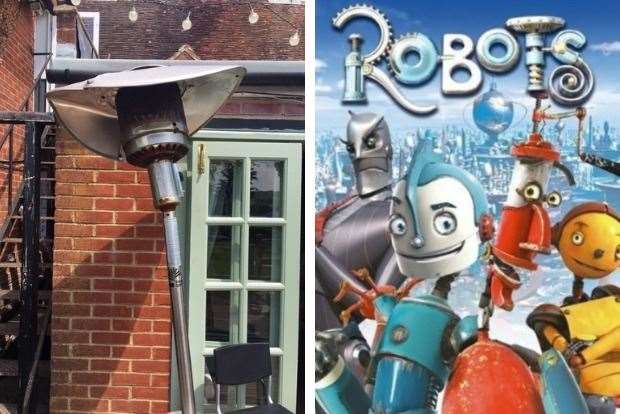 I doubt it’s still operational, but this old patio heater caught my eye – it reminded me of that great film Robots