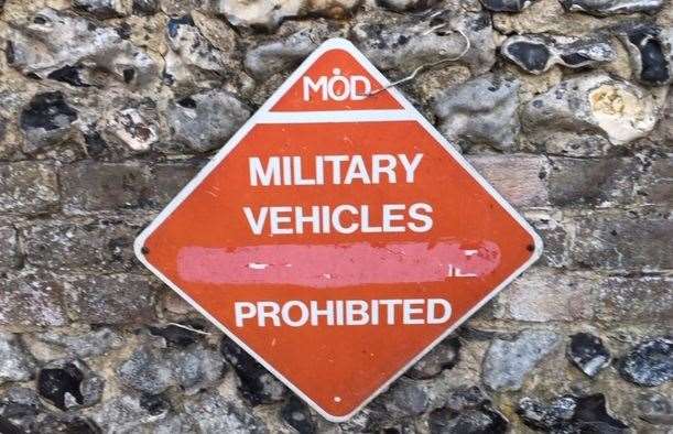 A sign of the times, though perhaps not the modern era – but don’t park your tank here