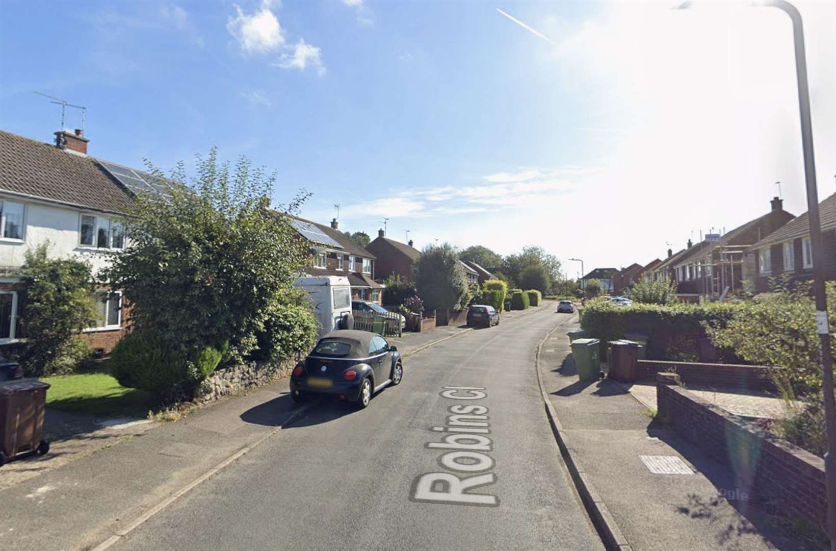 A man has died after a house fire in Robins Court in Lenham, Maidstone. Picture: Google Maps