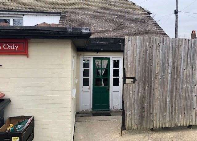 This is the back door to the Royal Oak and you can get in this way from the car park