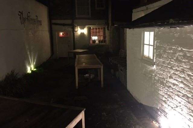 There’s a lit courtyard area at the back of the hotel but, unsurprisingly, on a chilly February evening it wasn’t used by anyone other than smokers