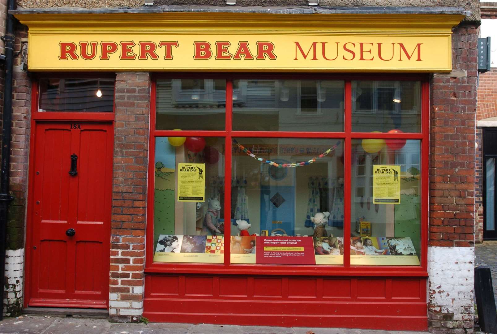 The former Rupert Bear Museum shop front in Canterbury – it has subsequently closed with the collection now housed at the Beaney