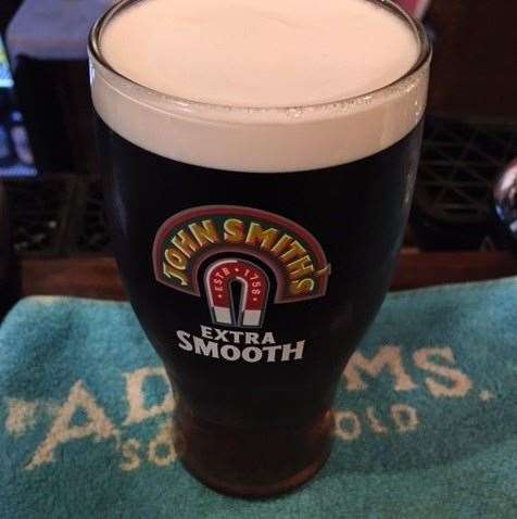 The only draft beer available was a pint of John Smith’s Extra Smooth
