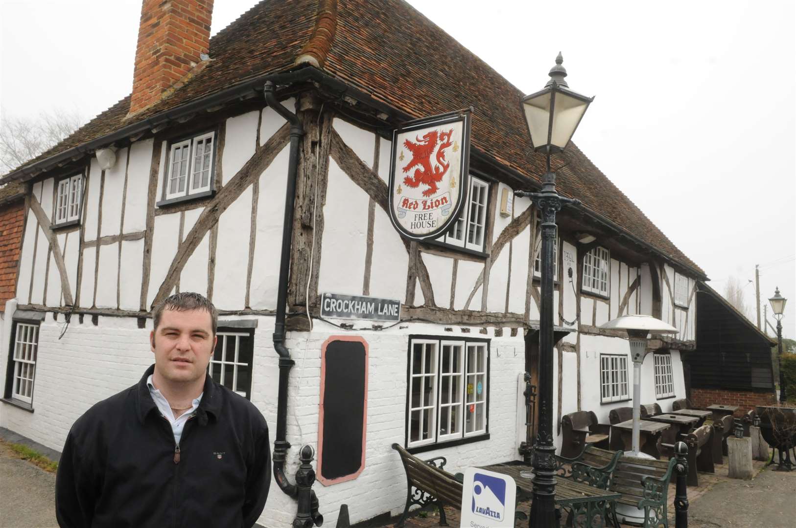 Ben Edwards, then landlord of the Red Lion, Hernhill, pictured in 2012
