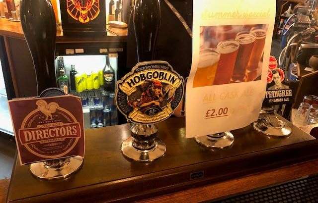 All the cask ales were priced at £2. The pump clip showed Directors but the barman said it might be 61 Deep – either way, it wasn’t worth £2