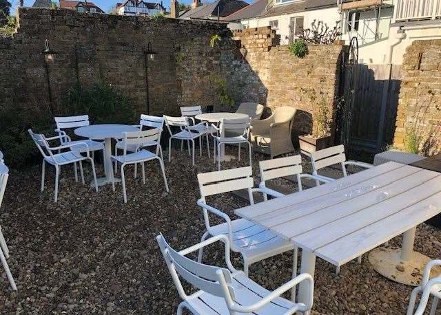 If you want to sit outside, but would prefer to avoid the sea breeze then this courtyard sun trap at the back of the pub is the perfect solution
