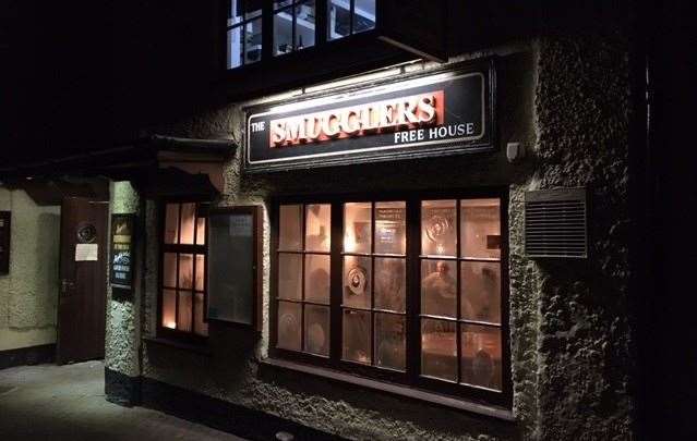 It was a busy Saturday night so although we did stop in for a drink they didn’t have a table for dinner at The Smugglers on High Street, St Margaret’s at Cliffe