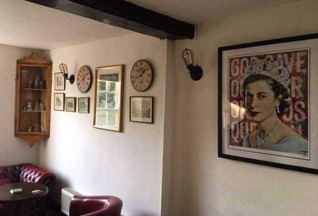This area to the left of the bar has been decorated in a different style to the rest of the pub