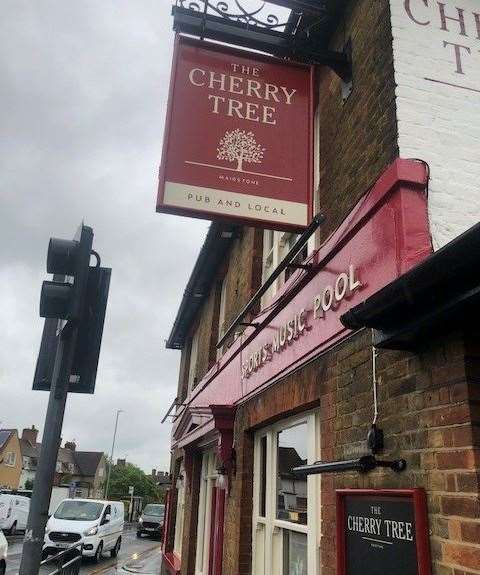 Declaring itself a pub and local, the Cherry Tree Inn sits right on the edge of the busy Tonbridge Road in Maidstone