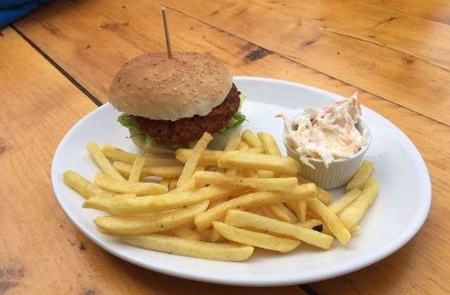 The veggie burger lived up to it spicy billing and also came with coleslaw but at £10.99, cost £3 more than the other meals