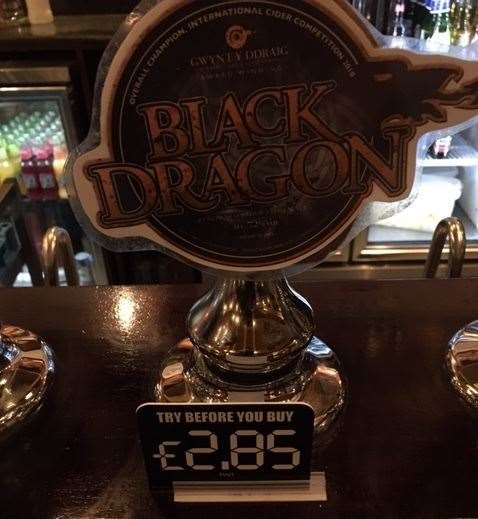 The legendary Black Dragon cider from the Gwynt Y Ddraig Brewery is 7.2%