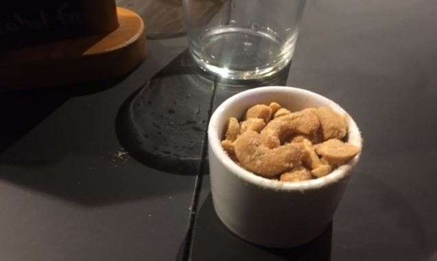 It’s the little touches which make a big difference – our drinks were served with a small complimentary bowl of nuts. In keeping with everything else here, the flavour wasn’t quite what you might expect