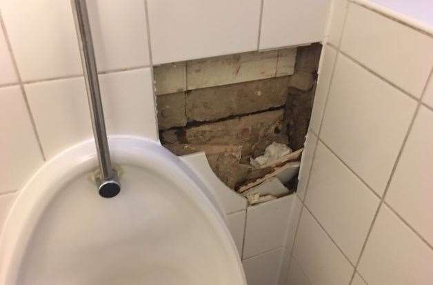 The toilets need a bit of repair work