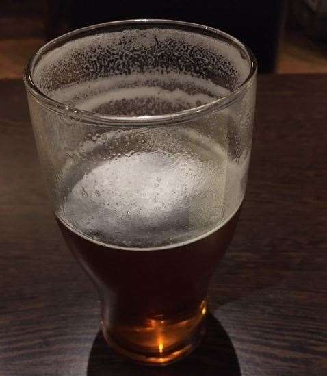 I meant to take a picture of my pint when it was full but just couldn’t resist
