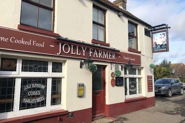 Viewed from the road, the Jolly Farmer in Manston looks every inch a traditional old boozer.