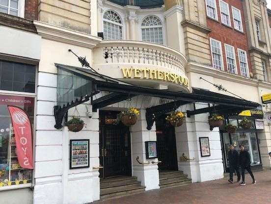 The entrance to Wetherspoon’s monster pub in Tunbridge Wells is impressively grand and has been well maintained