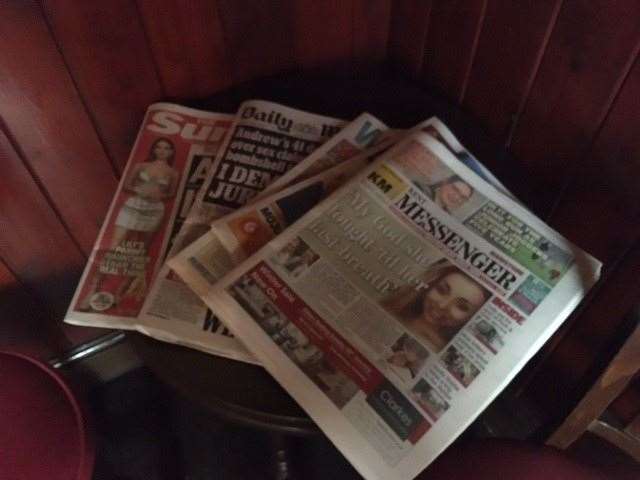 Keeping old traditions alive. A few years ago every pub made sure it had a good selection of newspapers available