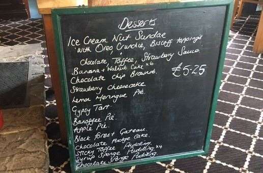 I didn’t try a pudding but there was a large selection on the menu, all priced at £5.25