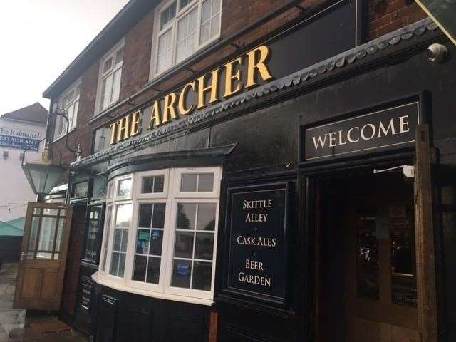 The rain was fair hissing down in Whitfield, but it was still a lot brighter and cheerier outside than it was inside The Archer pub on Sandwich Road