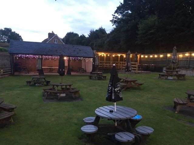 The pub has always had an extensive garden and used the period of enforced closure to build a new covered seating area