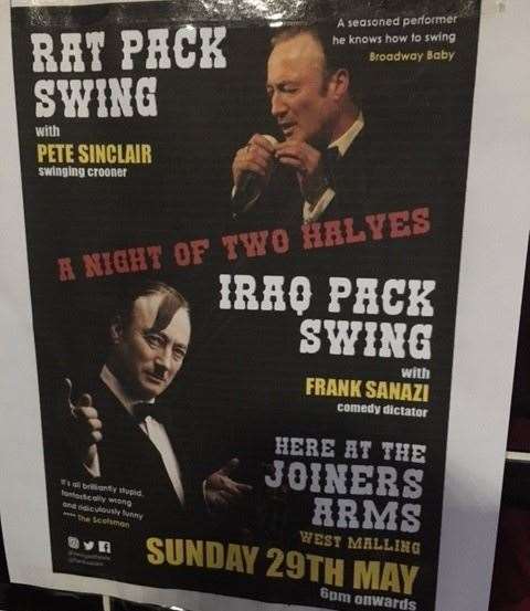 A night of two halves – Rat Pack Swing plus Iraq Pack Swing with a comedy dictator